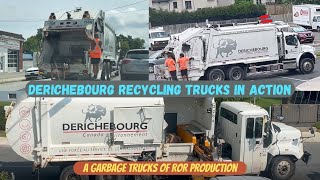 Several Derichebourg Canada Environnement trucks on Laval recycling  Filmed in Summer 2023 [upl. by Rebeca947]