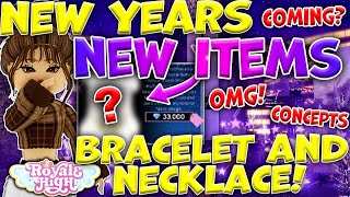 NEW YEARS ITEMS✨BRACELET AND NECKLACE PRIZES FOR QUESTS Royale High 2024 Update Coming Concepts [upl. by Aracat]