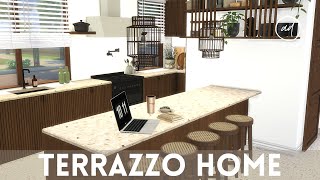 BIG TERRAZZO FAMILY HOME  Sims 4  CC SPEED BUILD [upl. by Montagu]