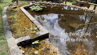 Fish Pond Build  Start to Finish  With Wetland Bio Filter [upl. by Enihpesoj304]