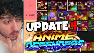 The OFFICIAL Anime Defenders Update 4 TIER LIST Best Units amp The Meta [upl. by Octavian266]