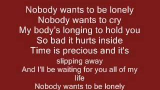 Ricky Martin ft Christina Aguilera  nobody wants to be lonely with lyrics [upl. by Abrahan]