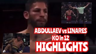 ABDULLAEV VS LINARES KO in 12 HIGHLIGHTS [upl. by Ahsienal]