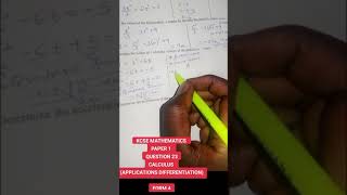 2023 KCSE mathematics paper 1 Calculus Differentiation [upl. by Hanschen]