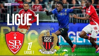 Brest vs Nice  Ligue 1 HIGHLIGHTS  110224  beIN SPORTS USA [upl. by Kcaj]