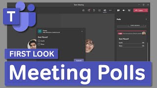 Microsoft Teams  Polling in Teams Meetings  First Look [upl. by Bara]