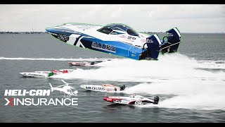 St Pete Powerboat Grand Prix  Super Stock  Race  XINSURANCE Helicopter [upl. by Whitnell]