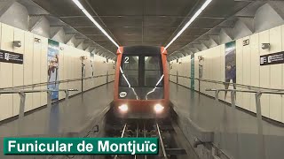 Funicular de Montjuïc Paral·lel  Parc de Montjuïc TMB Barcelona 2015 [upl. by Tamra]