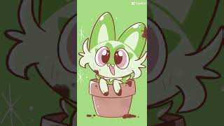 leafeon and sprigatito 💚💚☘️✨ cute edit [upl. by Aihsekyw]