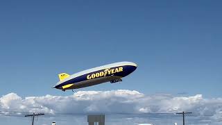 Goodyears Wingfoot 3 Blimp Departs From Goodyear Airport [upl. by Nahgeam]