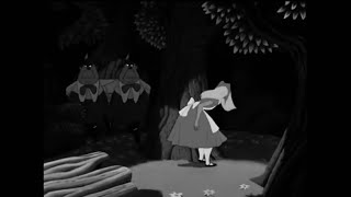 Alice in Wonderland 1951 Tweedle Dee and Tweedle Dum BLACK AND WHITE EDITION [upl. by Chryste]