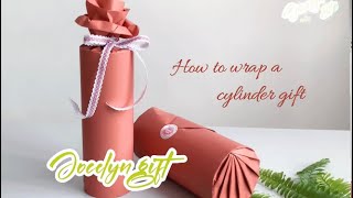 Gift wrappingCylindrical gift wrap圆柱体礼物包装giftboxpacking [upl. by Annid699]