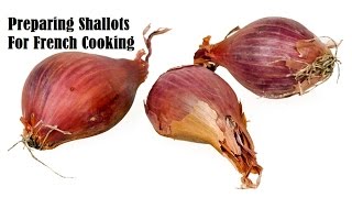 How to peel and cut shallots French cooking techniques [upl. by Ibby]