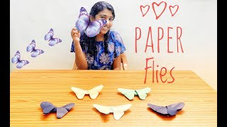 How to make paperflies [upl. by Sixela]