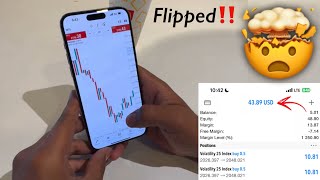 DERIV IN TROUBLE😱 Vix flipping strategy leaked‼️ GROW SMALL ACCOUNTS💯 5 to 100🤑🔥 deriv [upl. by Senaj535]