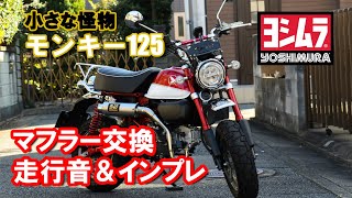 【ヨシムラ】モンキー125 マフラーカスタム 走行音ampインプレ【モンキー125】 [upl. by Layod]