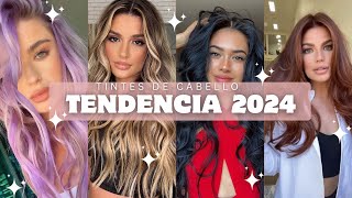 TENDENCIA 2024 COLORES DE CABELLO TINTES DE MODA PARA CABELLO 2024 CABELLOS Y ESTILOS 2024 [upl. by Annekim489]