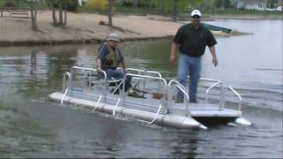 Hotwoods FishNSport 510 Pontoon Boat [upl. by Mcleroy945]