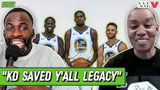 Isiah Thomas says Kevin Durant saved Steph Dray Klays legacies w Warriors  Draymond Green Show [upl. by Meadow524]