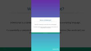 What is Ecmascript js javascript javascripttutorial ecmascript6 [upl. by Aidni]