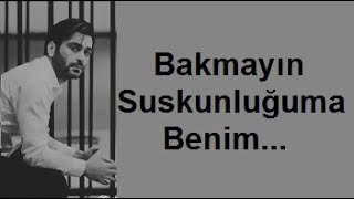 ŞİİR Bakmayın Suskunluğuma Benim SİİR [upl. by Aserej]