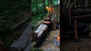 Best sleeping 🎪 in the middle forest Cook fishbushcraft wildlife forest shorts campsiteforest [upl. by Manville]