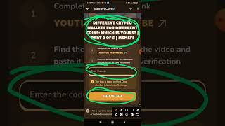 Different Crypto Wallets for Different Coins Which Is Yours  Part 2 of 5  MemeFi code video [upl. by Greenwood92]