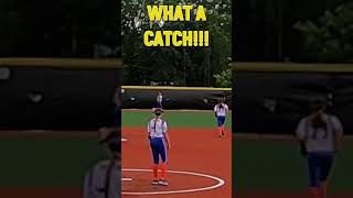 Unbelievable OvertheHead Catch in Deep Center  14U Fastpitch Magic [upl. by Shaefer806]