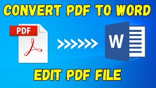 Edit PDF File in MS Word  Convert Pdf File To Editable Word Document [upl. by Nuahsal990]