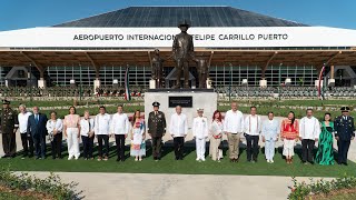 Inauguración del Aeropuerto Internacional Felipe Carrillo Puerto desde Tulum Quintana Roo [upl. by Klump592]