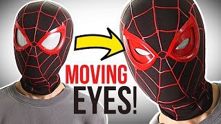 SpiderMan Miles Morales Mask With MOVING LENSES DIY No Electronics [upl. by Mascia]