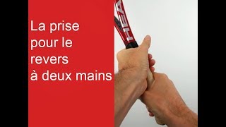 Comment tenir la raquette pour faire un revers à deux mains au tennis [upl. by Alleusnoc]