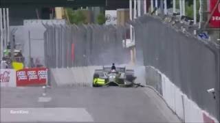 Kimball Crashes In Practice  IndyCar  Toronto 2016 [upl. by Aleiram390]