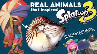 Real Life Animals that Inspired Splatoon 3 Shopkeepers  splatoon marine biology [upl. by Slaughter]