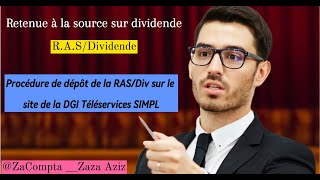 La nouvelle Procédure de paiement de la RASDiv sur le site DGI Téléservices SIMPL [upl. by Samul]