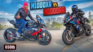 2024 BMW M1000XR vs M1000RR  Street RACE amp REVIEW [upl. by Ahseikram]