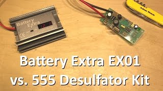 Battery Extra EX01 vs 555 Desulfator Kit  12v Solar Shed [upl. by Beebe459]