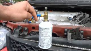 How To Refill AC Refrigerant In A Car R134a FULL Tutorial [upl. by Lette]