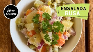 Ensalada Rusa Ensalada de patata ‣‣ Fácil saludable y sin mayonesa ‣‣ Ver receta [upl. by Asenav]