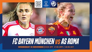 Bayern Munich vs Roma  UEFA Women’s Champions League 202324 Matchday 1 Full Match [upl. by Farrar]