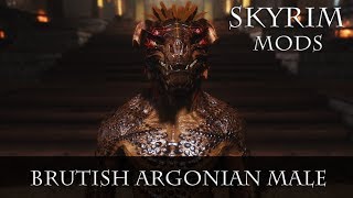 Brutish Argonian Male Skyrim Mod [upl. by Orose]