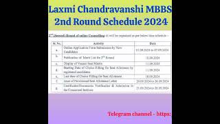 Laxmi Chandravanshi Medical College MBBS 2nd Round Schedule 2024 [upl. by Bergstein]