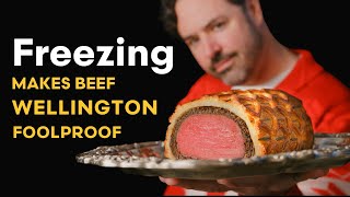 Freezing Makes The Perfect Beef Wellington Foolproof amp Easy [upl. by Nesyaj]