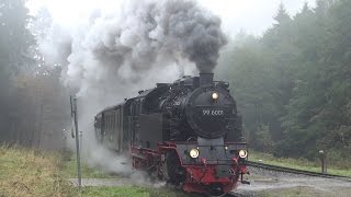 Nordhausen Wernigeroder Eisenbahn  99 5901 und 99 6001 unterwegs HD [upl. by Tabib]