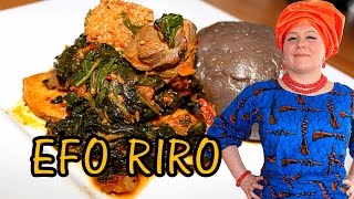 Oyinbo Cooking Efo Riro  Yoruba Vegetable Soup  Nigerian Food [upl. by Enomsed]