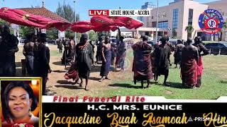 FINAL FUNERAL RITE OF HCMRS EUNICE JACQUELINE BUAH ASAMOAH  HINNEH  ACCRA STATE HOUSE [upl. by Namor]