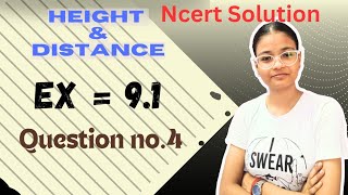 NCERT solutions Question no4  Height and Distance  Maths  Class 10th [upl. by Attenreb]