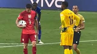 Lewandowski penalty kick incident vs France [upl. by Nojram]