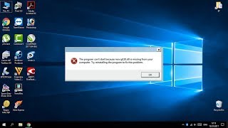 How to fix The program cant start because dll is missing from your computer Easiest way [upl. by Gaultiero]