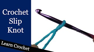 Crochet Slip Knot  Beginner Course Lesson 4 [upl. by Dadivitan]